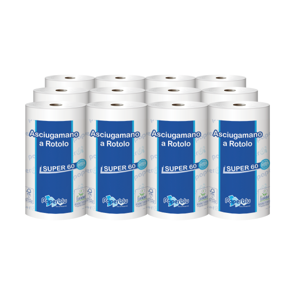 ASCIUGAMANO A ROTOLO SUPER 60 – PURA CELLULOSA - TORINOMED