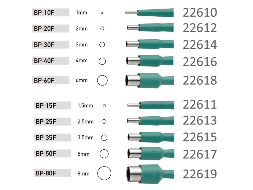CURETTE BIOPSIA-PUNCH KAI CURETTE BIOPSIA-PUNCH KAI senza otturatore – diametro 2 mm – CF 20