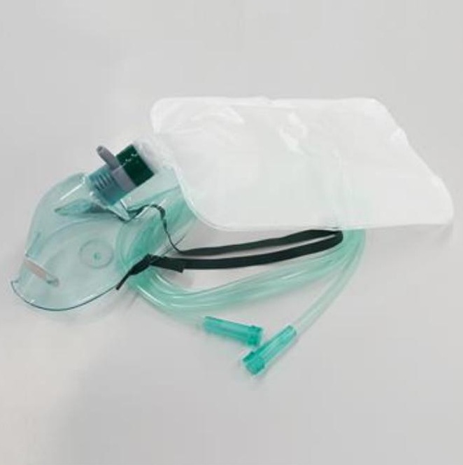 MASCHERA-OSSIGENOTERAPIA-CON-RESERVOIR-ADULTI-E-PEDIATRICA Maschera pediatrica ad alta concentrazione per ossigenoterapia con Reservoir - Cf 10 pz.
