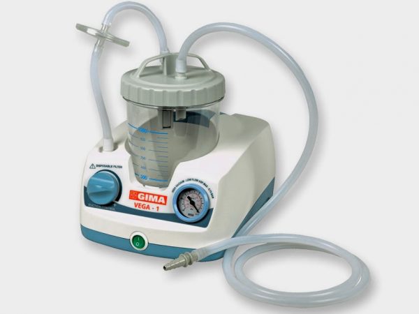 28209 ASPIRATORE VEGA UNO Flusso: 15 l/minuto Linea di aspiratori compatti ed affi dabili creaticon stile per la piccola chirurgia.