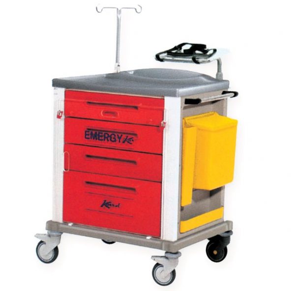 27482 CARRELLO EMERGENZA - standard Carrello professionale con struttura in acciaio verniciato e finiture esterne in plastica.