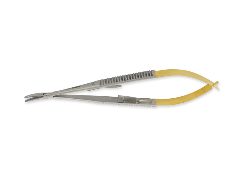 PORTA AGHI CASTROVIEJO C.T. CURVO - 14 cm - punte lisce PORTA AGHI CASTROVIEJO C.T. CURVO - 14 cm - punte lisce - TORINOMED