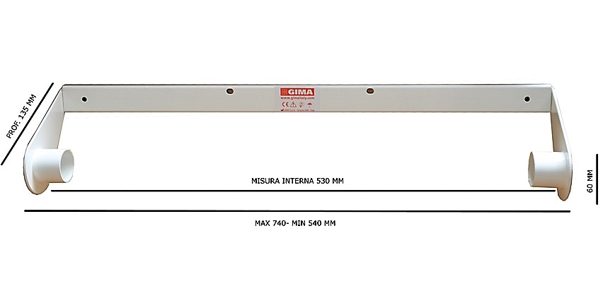 27629_a Pratico supporto universale reggilenzuolini per lettini elettrici GIMA