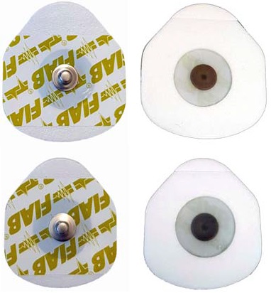 Elettrodo ovale F9089P-100 pediatrico-FIAB Elettrodo ovale F9089P/100 in Foam pregellato, gel solido, mod. Pediatrico - TORINOMED