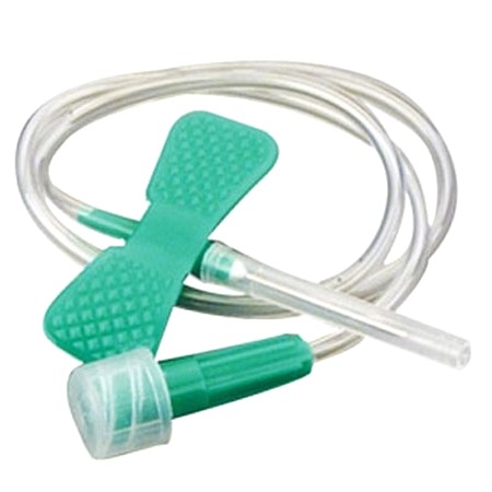 TORINOMED - Ago farfalla – 21G – 0,8 x 19 mm. – Colore: verde