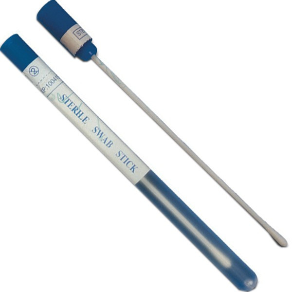 5112.jpg Tampone di cotone in plastica, sterile, Ø 0.5 cm - 15 cm, confezionate in scatola da 100 pz