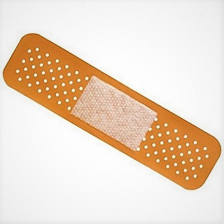 Cerotto strips in PVC microperforato con medicazione centrale   mm. 19 x 72 - conf. 1000 pz. (10 conf. da100 pz.)