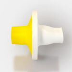 Spirometry Filter 83-B Giallo - Per spirometri Mir 30887 - LATERALE Filtro antibatterico antivirale 83 B con Boccaglio integrato per spirometri MIR - GIALLO - Conf. 100 pz.