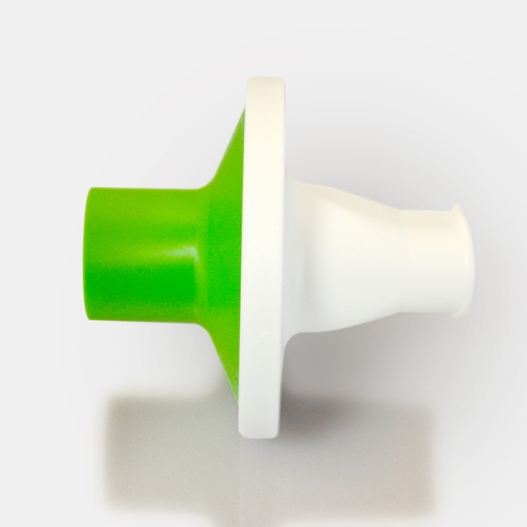 Spirometry Filter 83-C Verde -Per spirometri Cosmed - 30889 - LATERALE Filtro antibatterico antivirale 83 C con Boccaglio integrato per spirometri Cosmed - VERDE - Conf. 100 pz.