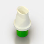Filtro antibatterico antivirale TUBE C con Boccaglio integrato per spirometri Cosmed - VERDE - Conf. 250 pz.