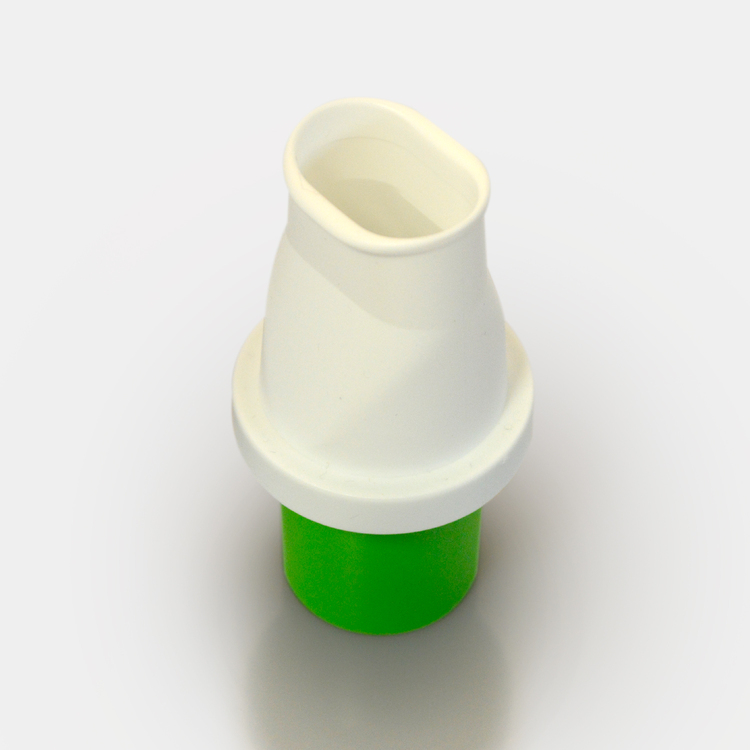 Spirometry Filter Tube C Verde Per spirometri Cosmed - Medisoft-30814-BOCCAGLIO Filtro antibatterico antivirale TUBE C con Boccaglio integrato per spirometri Cosmed - VERDE - Conf. 250 pz.