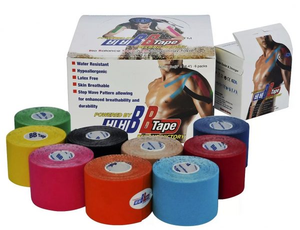 BB-Tape® Kiniesology - nastro di cotone elastico adesivo - h. cm. 5 x 5 mt.