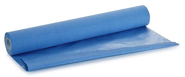 TORINOMED - LENZUOLINO MEDICO POLITENATO 2 VELI (1 v. pura cellulosa + 1 v. politene) colore AZZURRO - H. cm.60 x 50 mt.
