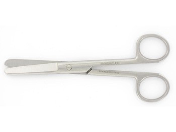 Forbici chirurgiche rette in acciaio inox - punte smusse - 11,5 cm