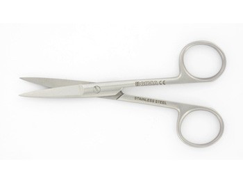 Forbici chirurgiche rette in acciaio inox - punte acute - 11,5 cm