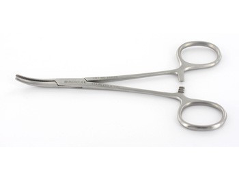 Pinza emostatica in acciaio inox Mosquito - curva- 12,5 cm