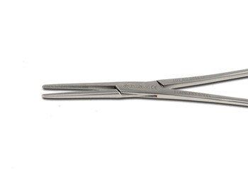 Pinza emostatica in acciaio inox Kelly - retta - 14 cm