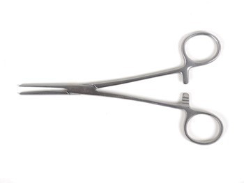 Pinza emostatica in acciaio inox Kelly - retta - 14 cm