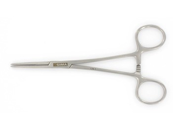 Pinza emostatica in acciaio inox Kelly - retta - 16 cm