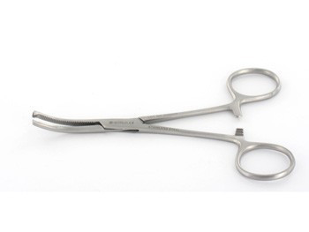 Pinza emostatica in acciaio inox Kocher - curva - 14 cm - 1 x 2 Pinza emostatica in acciaio inox Kocher - curva - 14 cm - 1 x 2