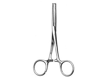 Pinza emostatica in acciaio inox Kocher - curva - 16 cm - 1 x 2 Pinza emostatica in acciaio inox Kocher - curva - 16 cm - 1 x 2