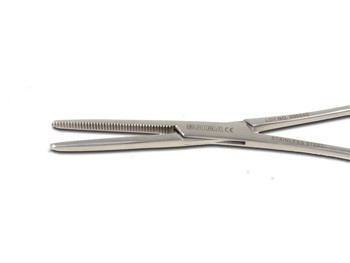 Pinza emostatica in acciaio inox Klemmer - retta - 14 cm