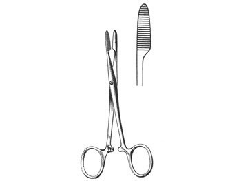 Pinza per tamponi in acciaio inox Pean - 14 cm