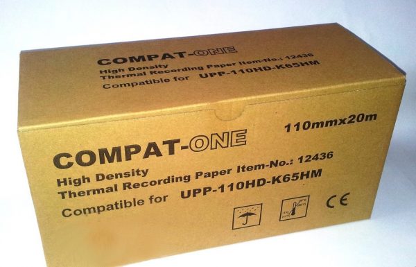 Rotolo carta termica per ecografia compatibile "110 HD", confezione da 10 rotoli