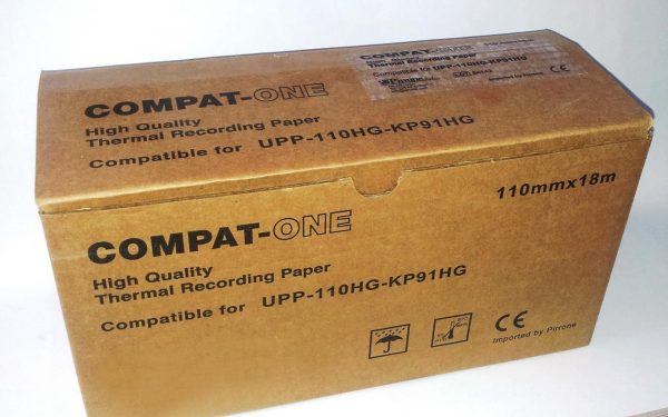 Rotolo di carta termica per ecografia compatibile "110 HG", confezione da 10 rotoli Rotolo di carta termica per ecografia compatibile "110 HG", confezione da 10 rotoli