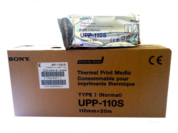 Carta b/n Sony mod. UPP 110 S, rotolo f.to 110mm.x20mt, cf da 10 rotoli