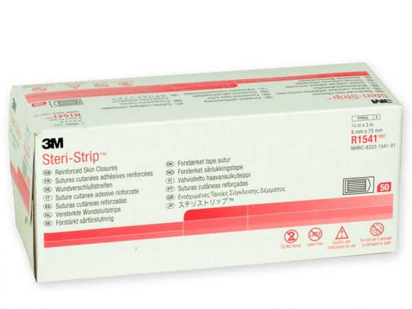 Torinomed - Suture Adesive Steri-Strip 3M, RINFORZATE, cm 6 x 75 mm, confezione da 150 (50 buste da 5 pz.) Torinomed - Suture Adesive Steri-Strip 3M, RINFORZATE, cm 6 x 75 mm, confezione da 150 (50 buste da 5 pz.)