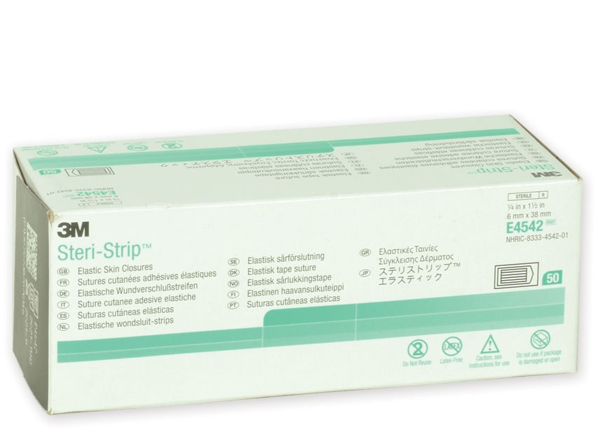 4337.jpg Cerotti 3M STERI-STRIP™ STRISCE PER SUTURA - 6 x 38 mm. - cf. 300 pz. (50 buste da 6 strisce)
