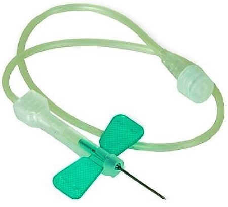 TORINOMED - Ago a FARFALLA 21G con dispositivo di sicurezza LUER LOCK, Conf. 50 pz.