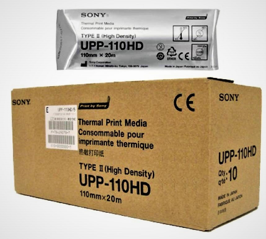 5332.jpg Rotolo carta termica Sony UPP-110HD - 110 mm. x 20 mt. - confezione da 10 rotoli (€. 12,40 cad.)