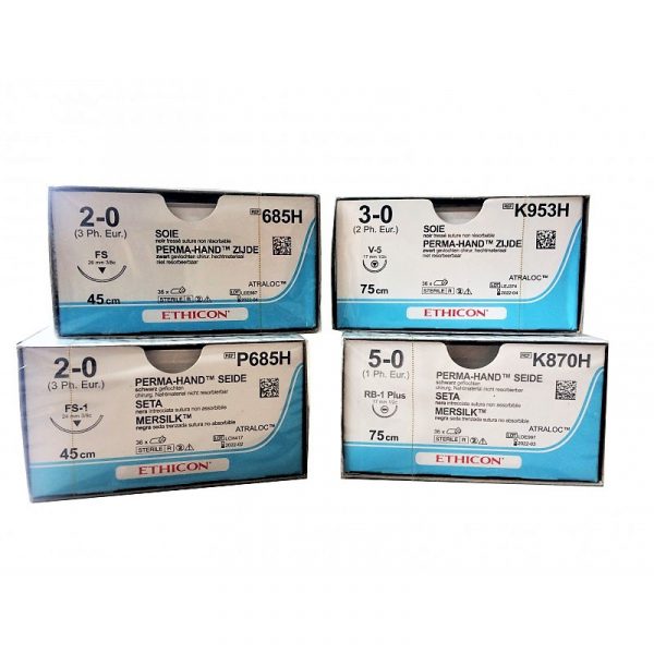 SETA 4/0 - 683H - ETHICON intrecciata - 3/8 Ago FS-2S  19 mm. - 45 cm. filo - Conf. 36 pz.