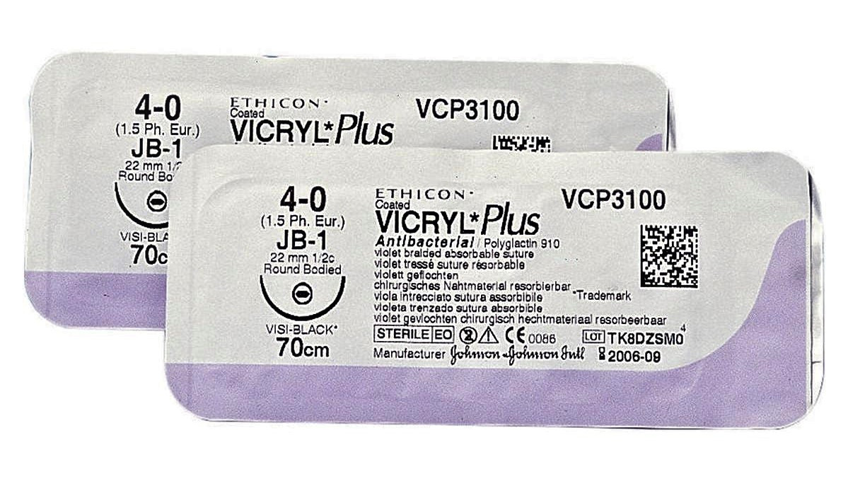 5894.jpg VICRYL PLUS 4/0 - VCP3100H - ETHICON intrecciato - 1/2 - ago SH-1 Plus VISI-BLACK 22 mm. - 70 cm. filo – conf. 36 pz.