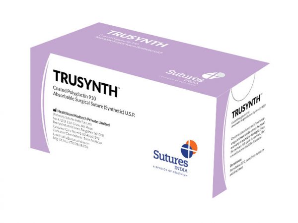 Sutura assorbibile "TRUSYNTH" - 2/0 - 1/2 - ago 30 mm. - 90 cm filo viola - conf. 12 pz.