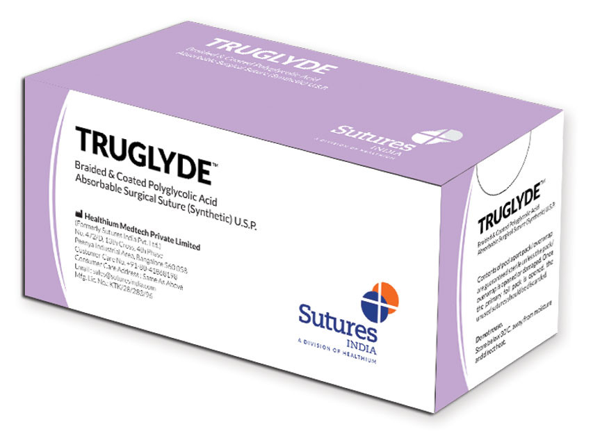 6209.jpg Sutura assorbibile "TRUGLYDE" - 4/0 - 3/8 - ago 19 mm. - 45 cm. filo viola - conf. 12 pz.