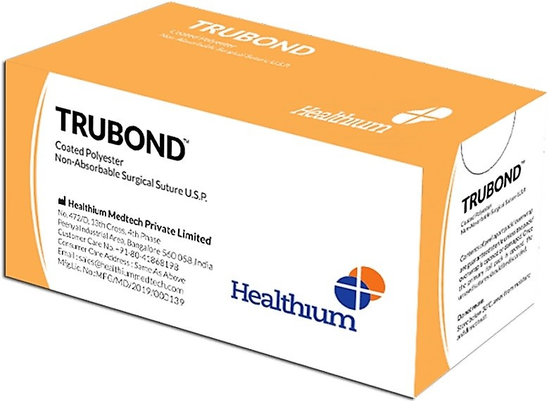 Sutura non assorbibile "TRUBOND" - 2/0 - 1/2 - AGO 17 mm. - 90 cm. filo VERDE - Conf. 12 pz.