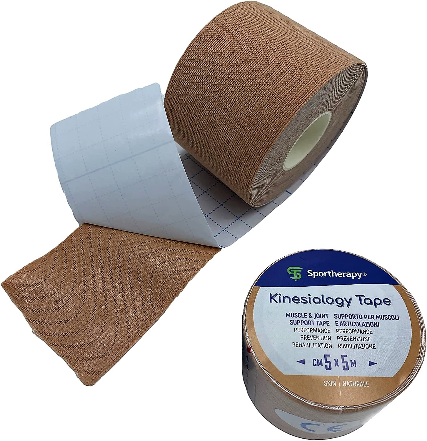 Torinomed - SPORTHERAPY KINESIOLOGY TAPE 5 cm. x 5 mt. - colore NATURALE Torinomed - SPORTHERAPY KINESIOLOGY TAPE 5 cm. x 5 mt. - colore NATURALE