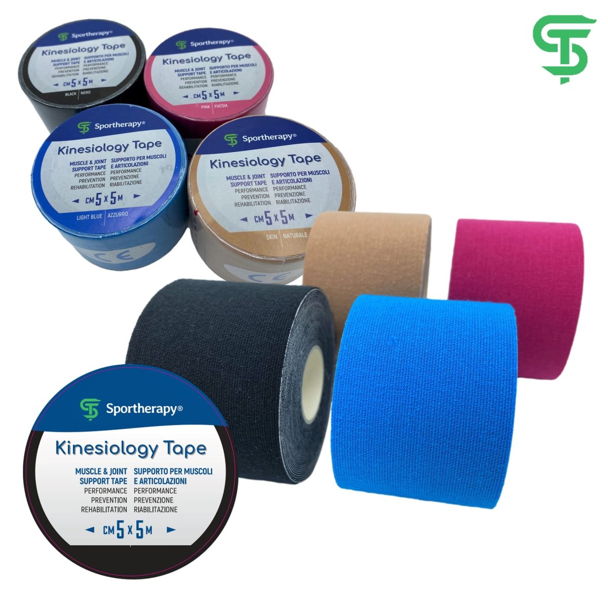 Torinomed - SPORTHERAPY KINESIOLOGY TAPE 5 cm. x 5 mt. - colore AZZURRO Torinomed - SPORTHERAPY KINESIOLOGY TAPE 5 cm. x 5 mt. - colore AZZURRO