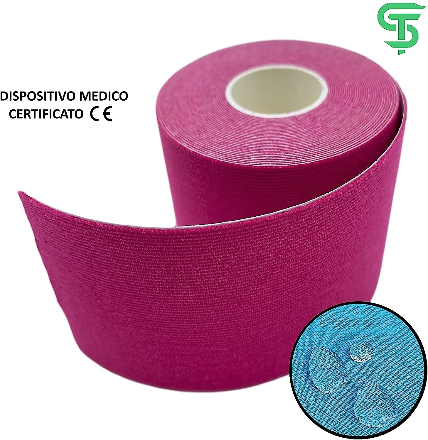 Torinomed - SPORTHERAPY KINESIOLOGY TAPE   5 cm. x 5 mt. - colore FUCSIA