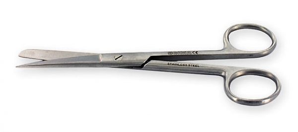 Torinomed - Forbici chirurgiche rette in acciaio inox - punte alterne - 11,5 cm.