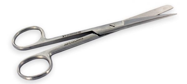 Torinomed - Forbici chirurgiche rette in acciaio inox - punte alterne - 18 cm.