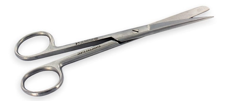 Torinomed - Forbici chirurgiche rette in acciaio inox - punte alterne - 18 cm.