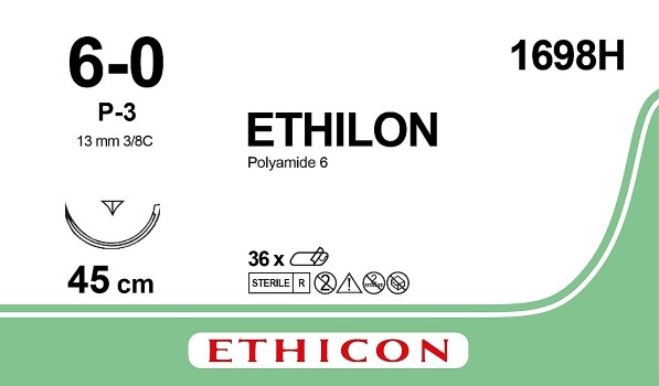 Torinomed - SUTURA ETHICON 1698H ETHILON 6/0 - P3: Conf. 36 fili