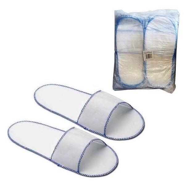 Torinomed - Ciabattina aperta bianca monouso. Per utilizzo presso centri benessere Cf 100 pezzi