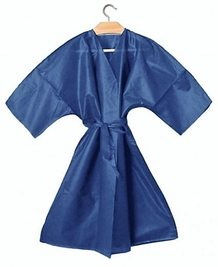 Torinomed - Kimono monouso blu scuro in polipropilene con cintura in vita, maniche a tre quarti, taglia unica Torinomed - Kimono monouso blu scuro in polipropilene con cintura in vita, maniche a tre quarti, taglia unica