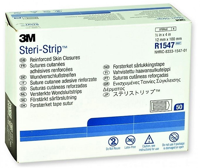 TORINOMED - Suture Adesive Steri-Strip 3M,RINFORZATE, cm 12 x 100 mm, confezione da 300 pezzi (50 buste da 6 pz.) TORINOMED - Suture Adesive Steri-Strip 3M,RINFORZATE, cm 12 x 100 mm, confezione da 300 pezzi (50 buste da 6 pz.)
