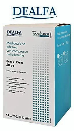 TORINOMED - Medicazione adesiva antiaderente sterile in TNT - 8 cm. x 15 cm. - box 50 pz. TORINOMED - Medicazione adesiva antiaderente sterile in TNT - 8 cm. x 15 cm. - box 50 pz.